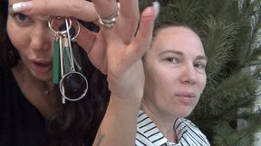 3 earrings into one hole d