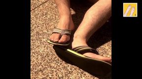 In Loving Memory - Gone but Never Forgotten - Black & Gold Flip Flops the *** - Manlyfoot