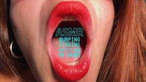 ASMR: BURPING KISSING AND SPITTING ON MY BOOBS