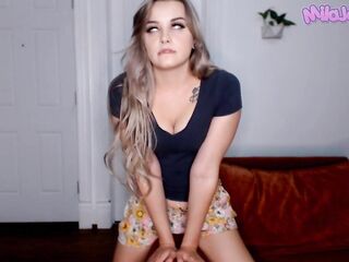 Sexually Excited Teen Caught on Camera Pillow Humping and Playing with Snatch throughout Pants