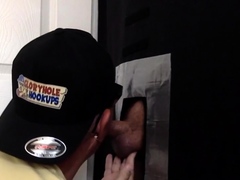 Gloryhole bottom DILF sucks be4 assfucked