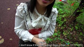 chubby japanese amateur teen get a huge creampie in her asian pussy