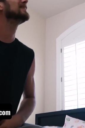 Family Dick - Stepdad caught his straight stepson jerking off with his porn stash