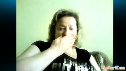 Hot 50 yo Russian mature Marina play on skype