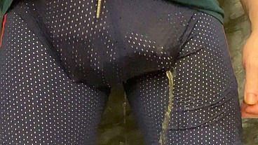 Late night truth or dare - horny, semi-hard, but desperate to piss and kept my pants on - piss desperation challenge