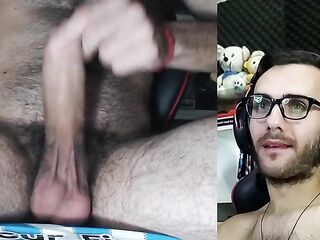 Look at these eyes! Homosexual Argentinian masturbating and ejaculating a giant load, curly amateur...