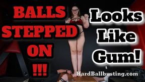 Barefoot Ball Busting Ball Board: Gum on My Shoe - Mistress Loow