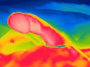 Thermal camera erection, feel the warmth of my cock and see the white hot cum