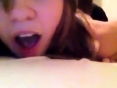 Beautiful scene girl faces the camera as her boy rims her