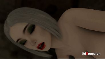 Busty blonde gives 3D deepthroat before reverse cowgirl creampie
