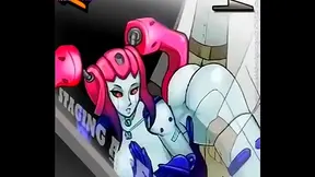 Pink-Haired Cyborg Seduces Partner in Steamy Hentai Fantasy Ride