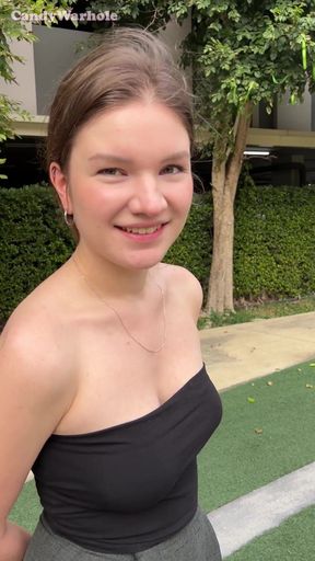Slutty Librarian Gone Bad: BJ & Got Free Striptease, Titjob, Doggy& Cumonface; Mobile POV