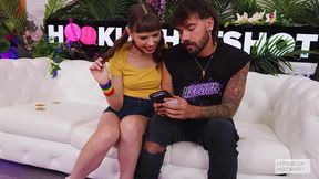 saliva drips as krystal palmer deepthroats nade’s thick shaft!