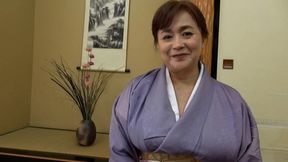 H080G05 Widow who wraps her plump body in Japanese clothes, first shot AV of a 60-year-old mature woman