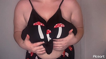 Tit bouncing and jumping jacks