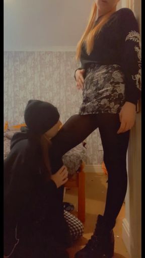 Femsub Worships Mistress' Tights - Findom Femdom Paypig