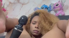 Anal masturbation and sitting with the vagina to the sound of funk music.