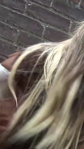 Horny blond cop sharing a hard cock with another chick   Clip 1