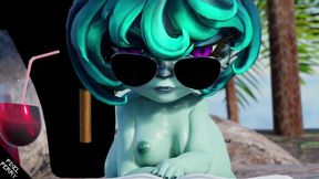 Futanari Vex Relaxing With Her Fuck Machine