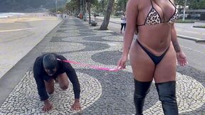 aylla gattina levando seu submisso para da um passeio na orla