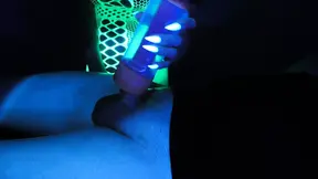 Long-nailed woman gives erotic massage with milking machine