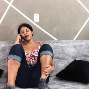 My stepsister prefers to hang up on her boyfriend so that I can fuck her hard - latina porn in spanish