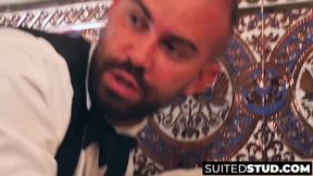 Bruno Max gets kinky rimjob from suited businessman