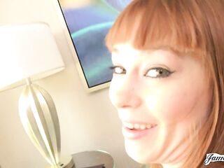 JamesDeen - ALL NATURAL REDHEAD ALEXA NOVA CASTING DAYBED SEX WITH LARGE WHITE DONG