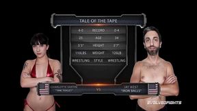 charlotte sartre vs jay west mixed wrestling