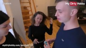 College Cuties Surprise a Stranger with an Unexpected Threesome Adventure!
