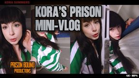 Kora's Prison Cell Mini-Vlog -Short vlog style roleplay funny video made by barefoot prison inmate girl with a contraband phone -4K -MP4