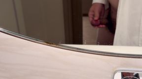 jerking off at the hotel.