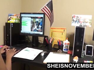 My Large Booty Secretary Traded A Oral And Juicy Vagina Cowgirl Bang For Taking Her To Shop At The Mall, Cute Large Breasts Black Bitch Secretary Sheisnovember Screwing Her Supervisor BBC At Her Work Desk Exposing Her Large Titties by Msnovember