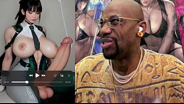 Eve Cumming Fucking Hard All Over Herself From Her Girl Cock While She Plays With Her Breast, AI Generated