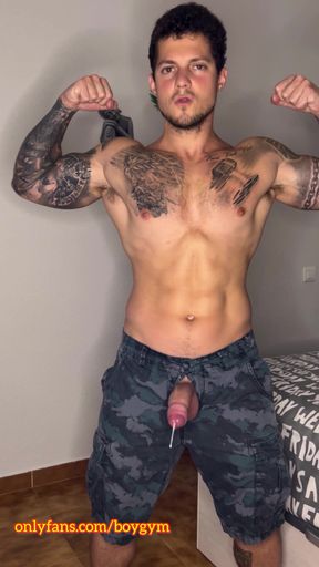 My Big Military Cock cums with no touch And Talking dirty