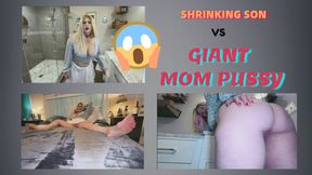 PATHETIC SHRINKING SON TRIES FUCKING GIANT MOM PUSSY