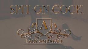 SPIT ON COCK  Total lenghts 1:07 minutes  Spitting Bdsm Slave Spit on Penis  ?? Ich spucke auf den Schwanz meines Skalven LADY AMRAPALI  Herrin Mistress Domina