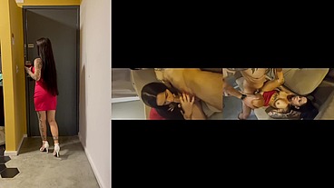 O boy faz uma visitinha pra gata que ja estava de vestidinho e sem calcinha