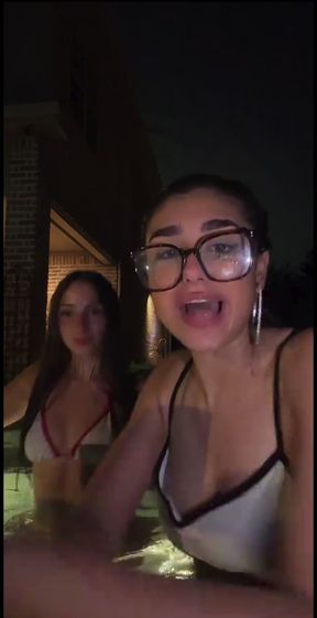 Pool party turns into hot tiktok moment