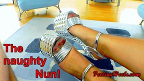 The naughty Nun! - starring Sandy Heely - Episode 3 - Part 2 - High Heels Nylons Nun Costume Toe Wiggling Handjob Dirty Talk - HD