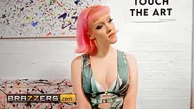 Evie Rees visits an art gallery and picks the finest art for her, a Big Cock waiting to get deepthroated & fucked - brazzers