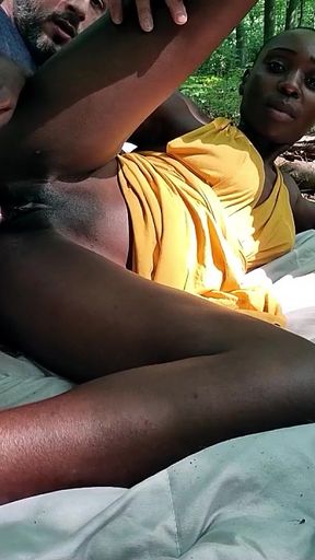 Captivating moment from &quot;German Ebony Zaawadi with Bald head get Fucked in Park by White Guy&quot;