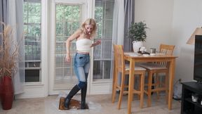 Rubys Restrained Riding Boots: A Sticky Situation