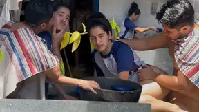 Horny stepbrothers fuck outdoors without anyone seeing them!