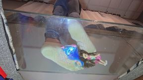 Chrissy underglass barbie trample