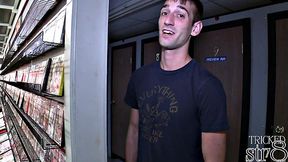 Amateur straight fooled into gay gloryhole BJ before cumshot