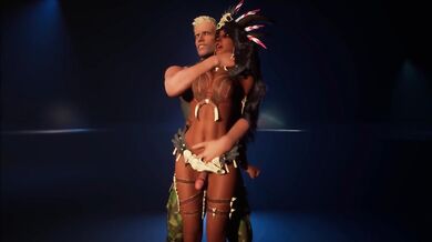 Tribal teen makes him cum 3 times - Wildlife game