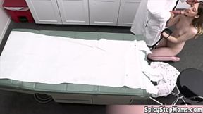 Sexy MILF Artemesia gets a special oral exam from her turned on doctor