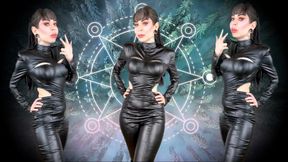 Interactive leather catsuit smoking - JoI game