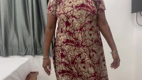 Tamil aunty dress change video homemade